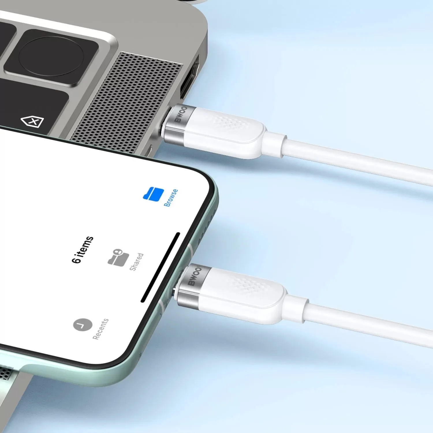 trenutno nije dostupan,dostupni drugi kablovi led,pleteni 20w-65w ////usb-c na usb-c kabel za brzo punjenje fast charging 1m max bwoo - slika 4