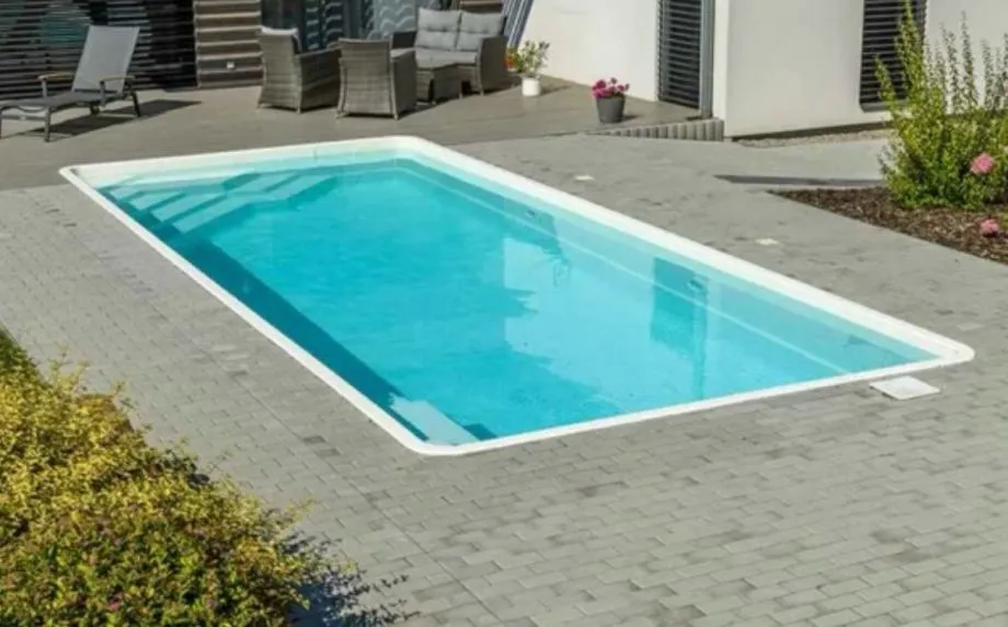 #akcija# bazen koraljno staklo-kompozit 8.20 x 3.50 x 1.50 s opremom - slika 3