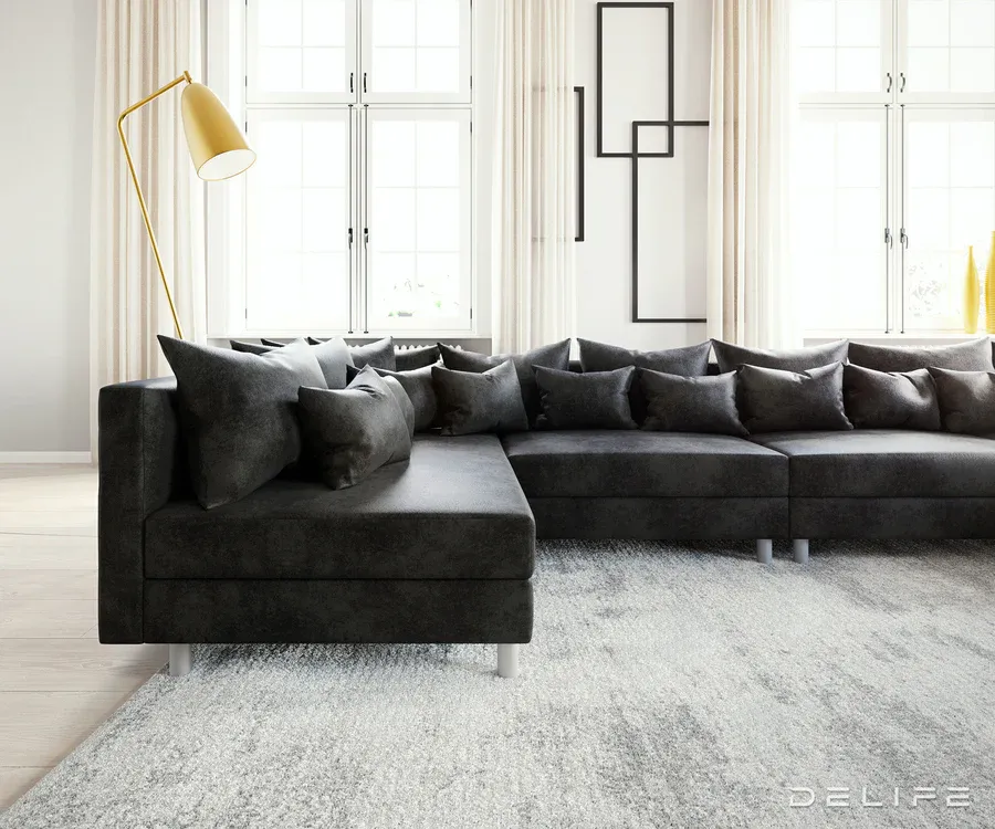 kutna garnitura clovis xl 400x185cm, materijal: mikrovelur - slika 6