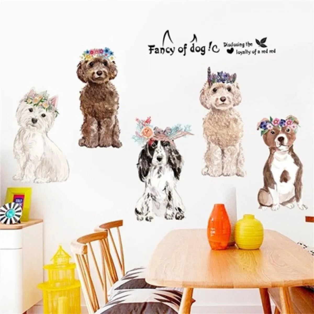 zidna naljepnica - cute dogs - slika 3