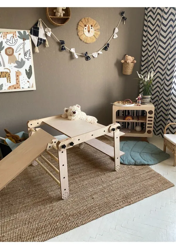 montessori set za penjanje / stol / ploča za crtanje nabu - slika 6