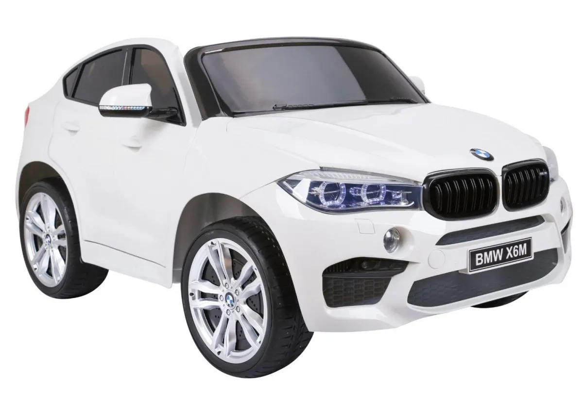 licencirani auto na akumulator bmw x6m xxl - dvosjed - bijeli - slika 12
