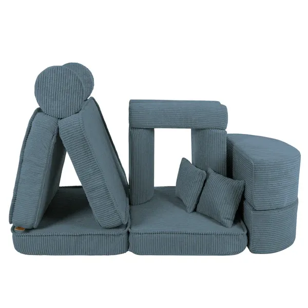 srednja modularna sofa za djecu - estetska tirkizna plus - slika 2