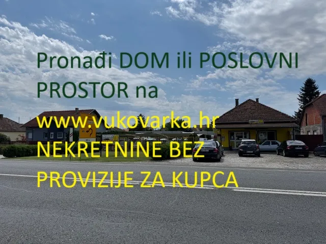 PRILIKA ZA TRGOVCE VOZILIMA na državnoj cesti D2, PP 143m2 DVOR 2394m2 - Vukovar