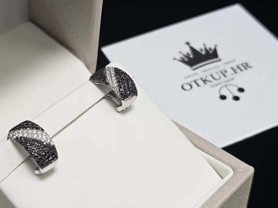 zlatne naušnice s dijamantima 5.22g 0.43ct 14k / r1, rate! - slika 4
