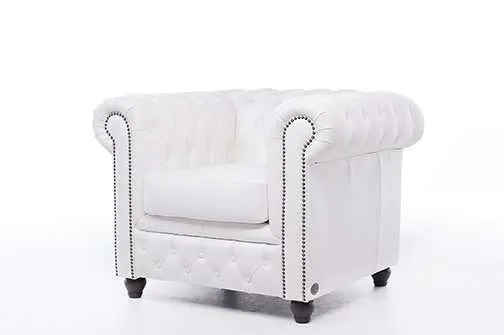 chesterfield fotelja original leather | 1-sjedište | white - slika 3