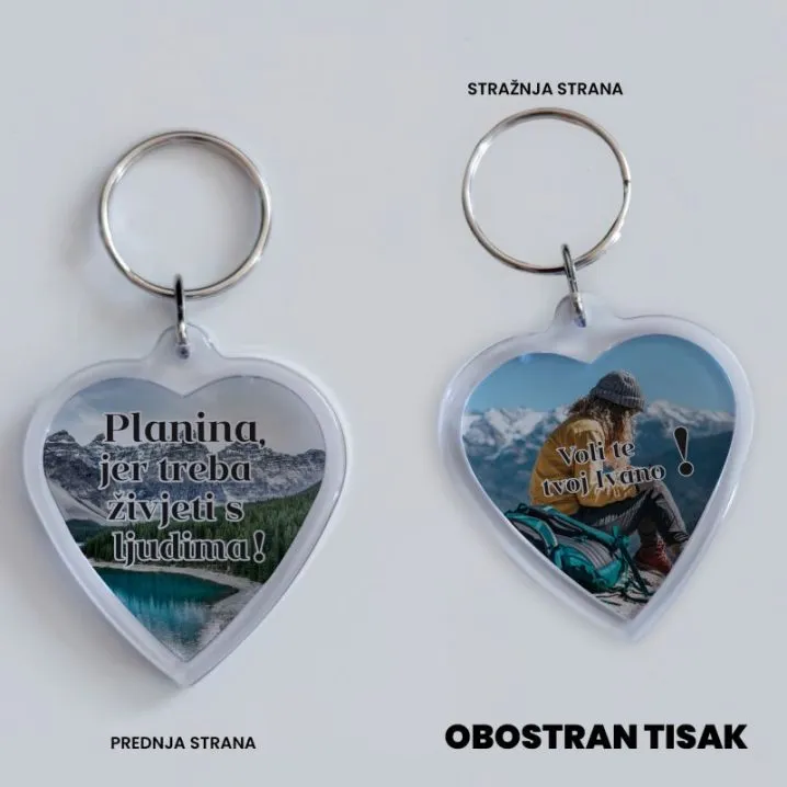 personalizirani privjesak u obliku srca za planinare ili planinarke - slika 2