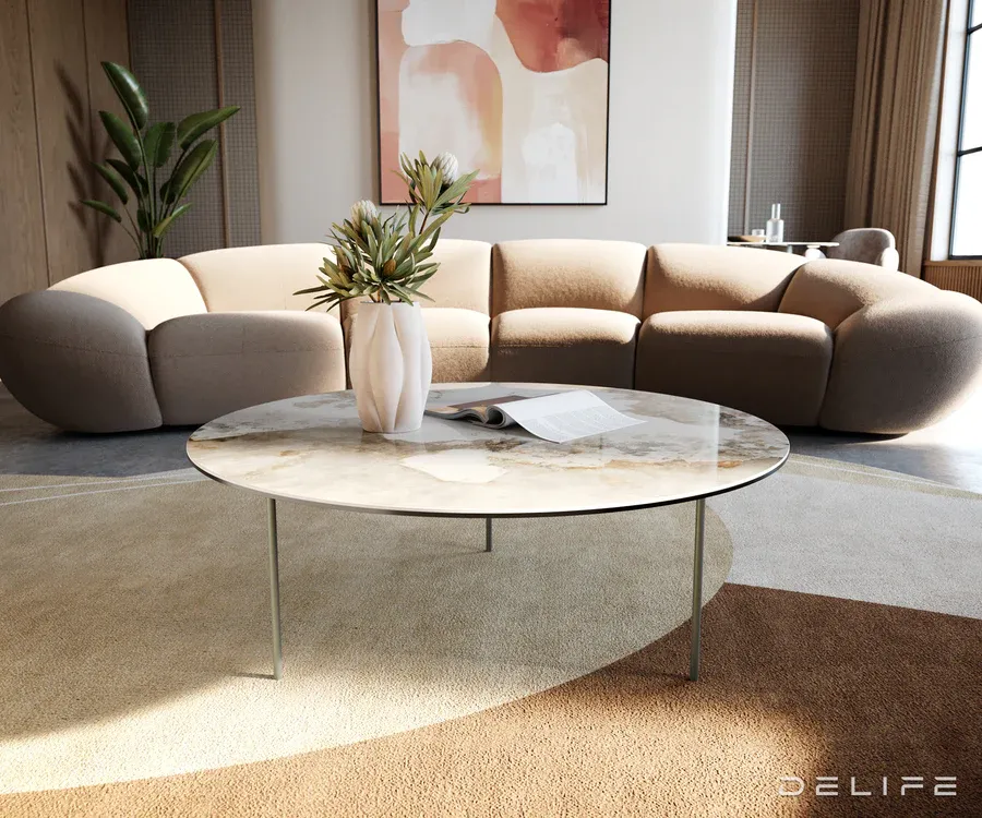 klub stolić edge 90x90cm, materijal: keramika minas melange - slika 4