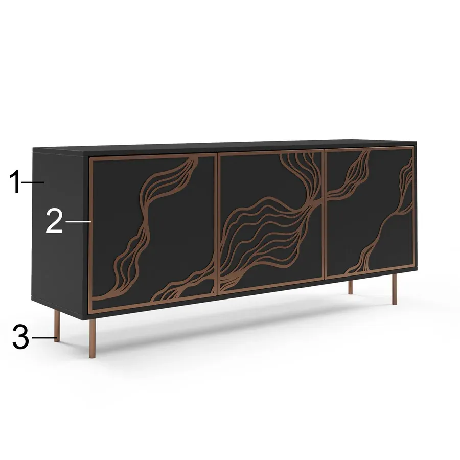 komoda maris 164.5x42cm, materijal: laminirana ploča - slika 4