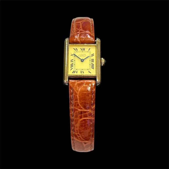 ŽENSKI RUČNI SAT CARTIER TANK QUARTZ VERMEIL 5057001 - 28mm / R1, RATE - Zagreb