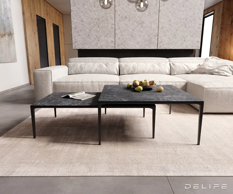 klub stolić levente 85x85cm, materijal: keramika laminam nero greco - slika 7