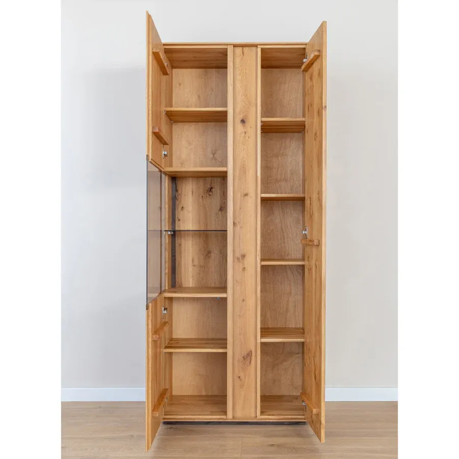 vitrina collodi 84,50x205cm, materijal: masivno drvo hrast - slika 9