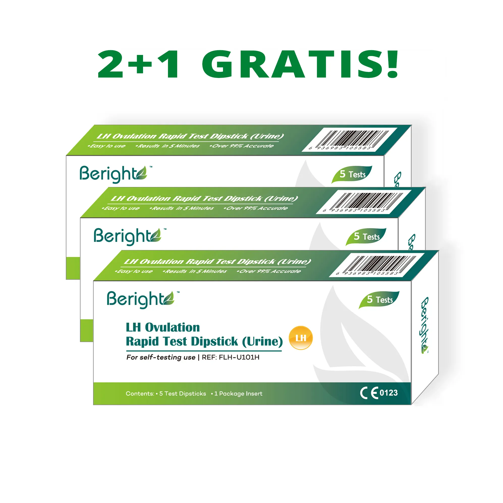 LH trakice test za ovulaciju, Beright, (30mIU/mL), 5 kom - Zagreb