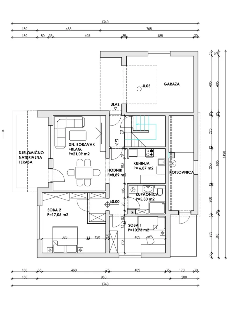 trosobni, 94m2, prizemlje, vrt, 2x parking, novouređeno - slika 4