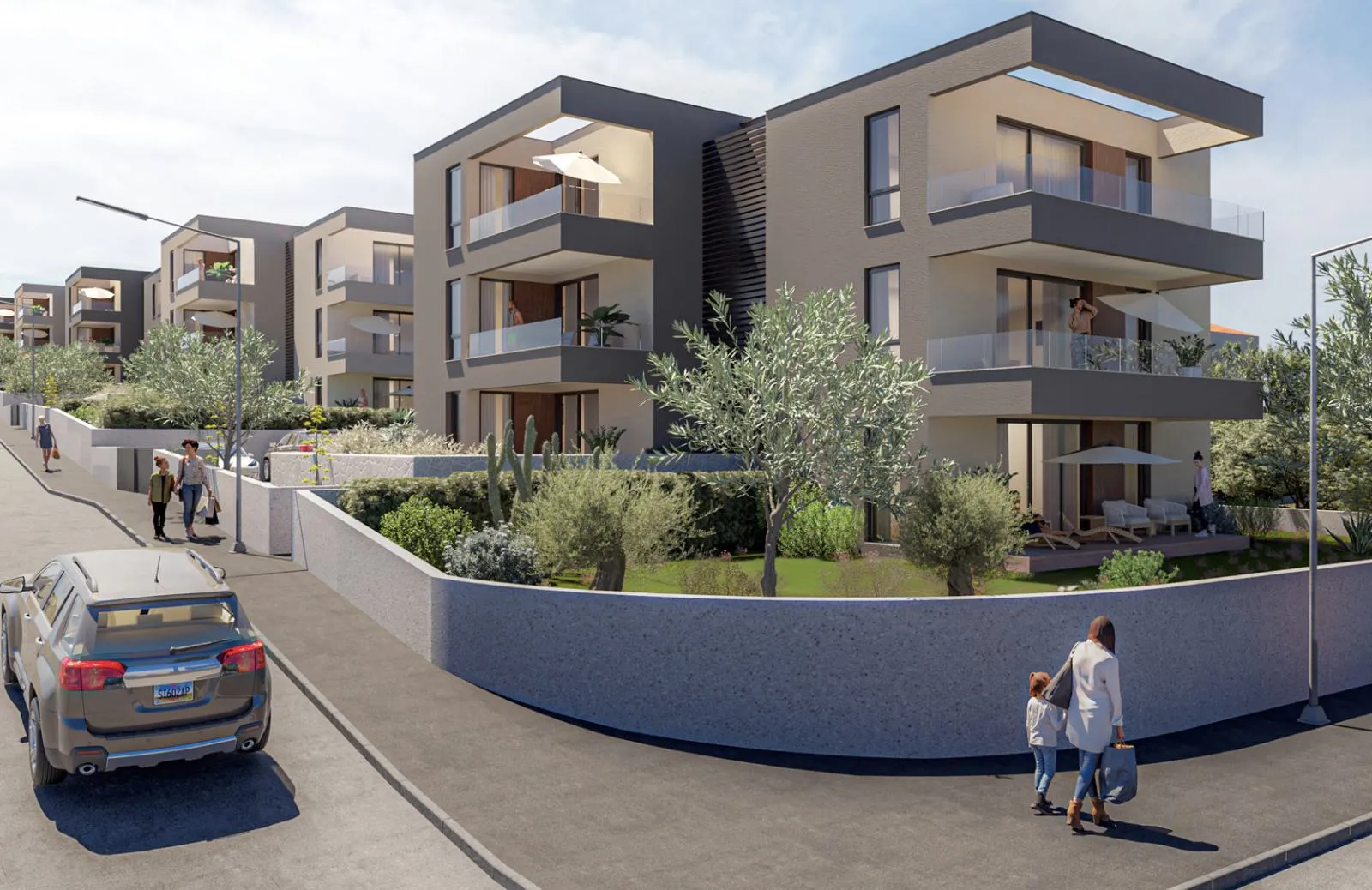 Novalja, projekt Olive Tree, 64.46m2, blizina centra