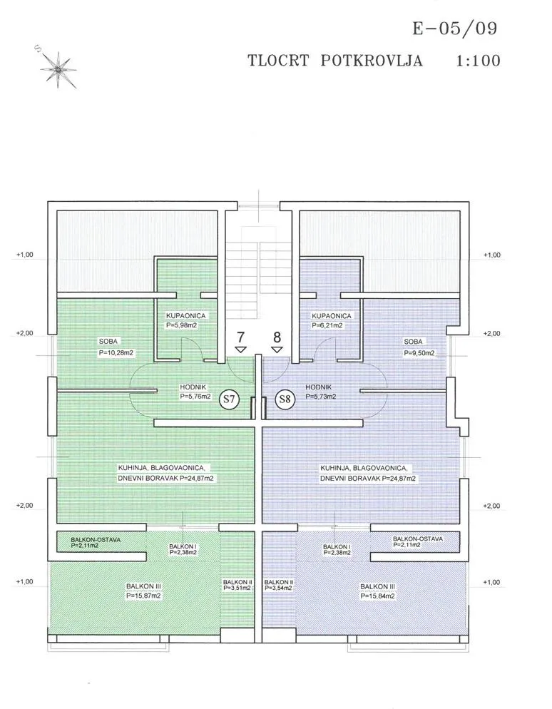 novalja - prvi red do mora, 116.12m2, balkon!s7 - slika 18