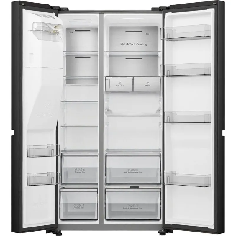 hisense side-by-side rs818n4tfc, 179 cm visine, 91 cm širine, metalcoo - slika 2