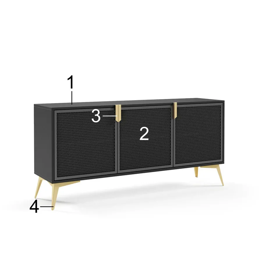 komoda bravio 164.5x42cm, materijal: laminirana ploča - slika 4
