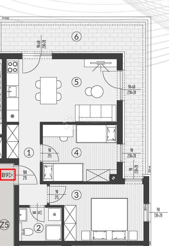 novogradnja na mirnoj lokaciji - šikići (2ss-db, parking) - slika 2