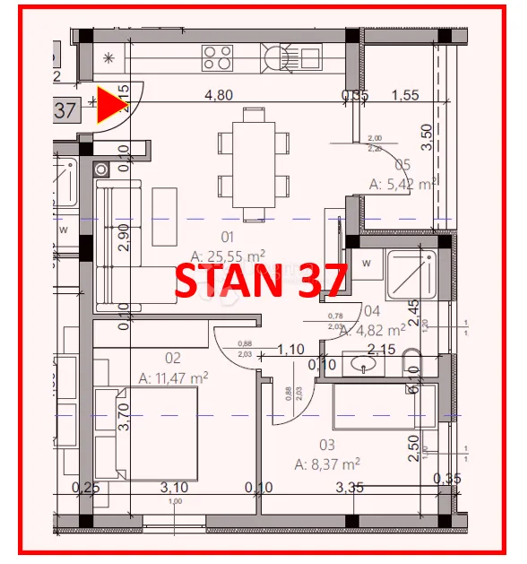 monvidal stan 37 - 2s+db, 4. kat - slika 4