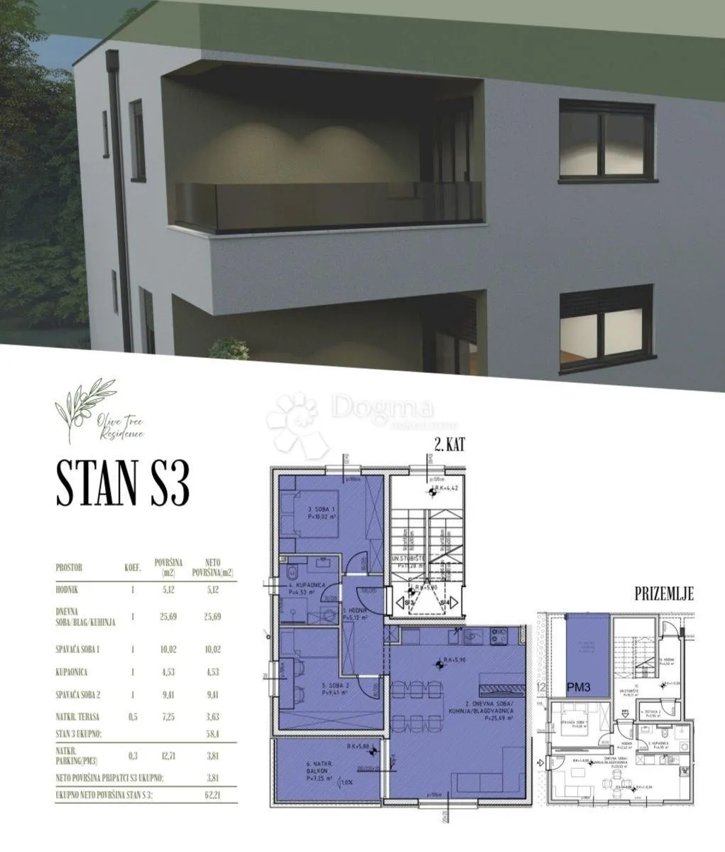 dvosoban stan na drugom katu novogradnje u kaštel starom! - slika 2