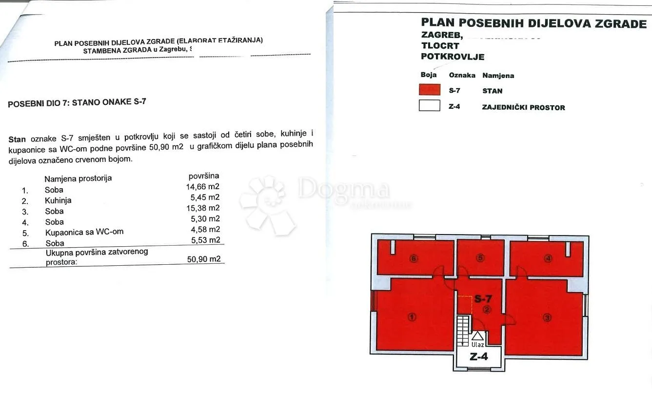 trešnjevka, blizu selske: 4-soban stan u potkrovlju, 51 m2 - slika 21