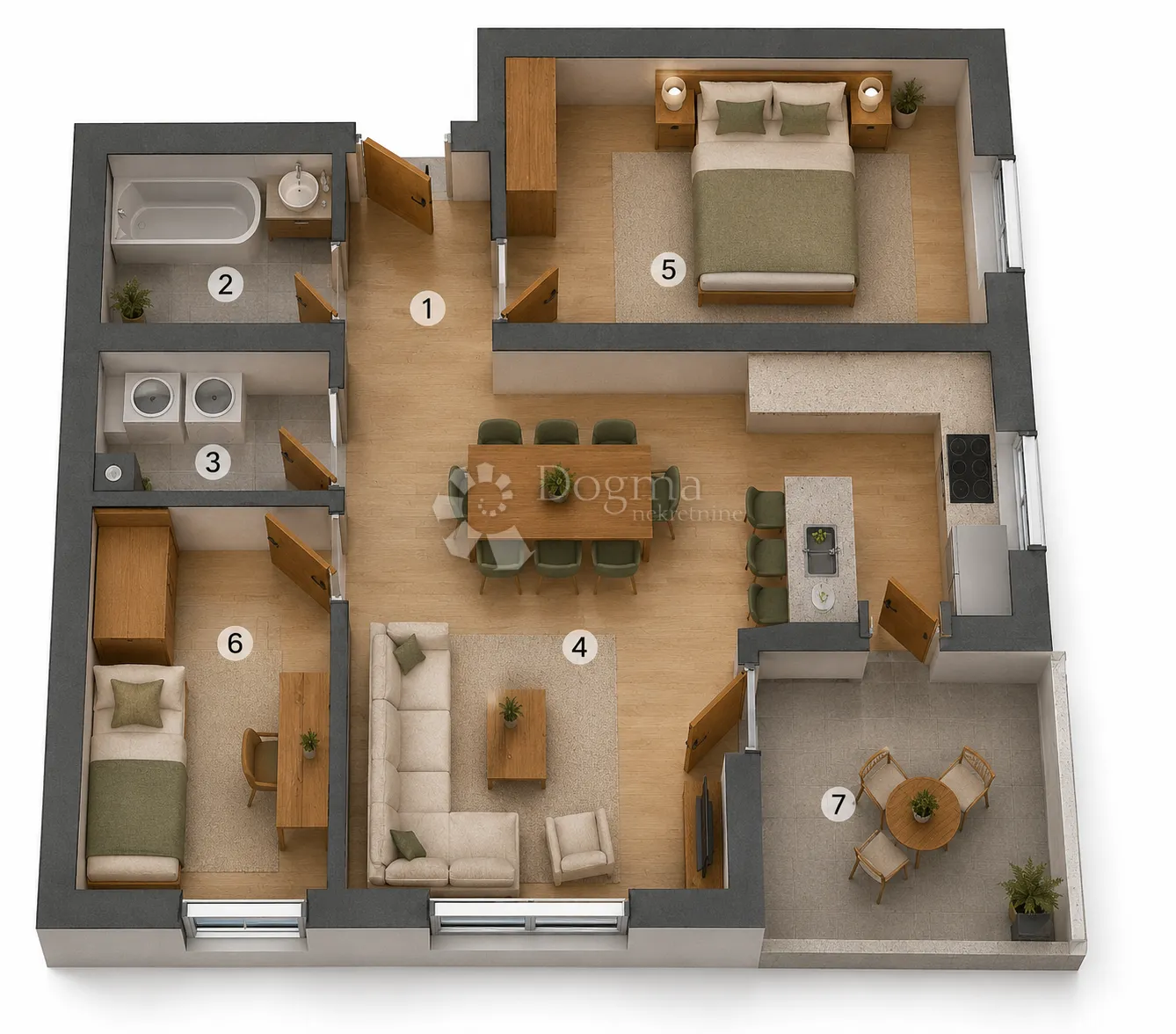 pretprodaja stanova – moderan stan na 2. katu novogradnje, varaždin | 58,75 m² + loggia - slika 7