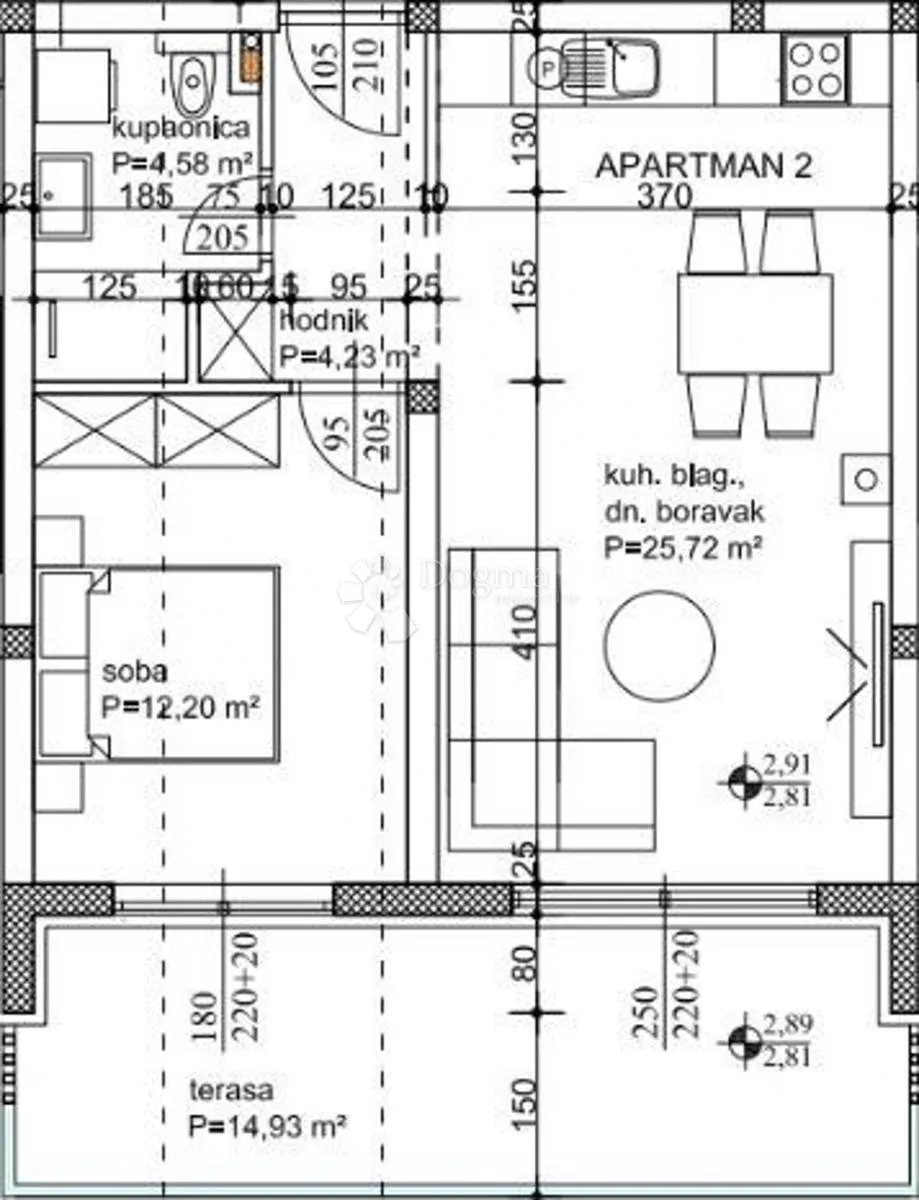 turanj - novogradnja stan na 1.katu 56 m2 - a2 - slika 9