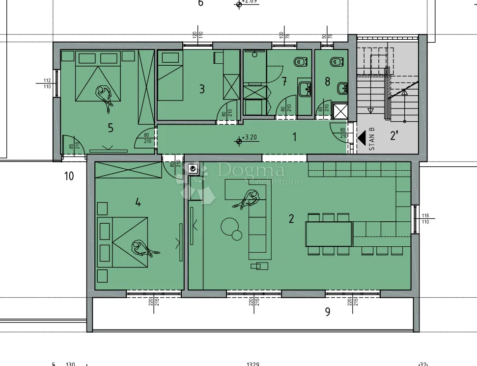moderan, izuzetno prostran stan 110m² – kostrena - slika 9