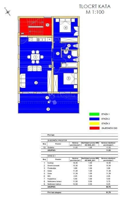 petrčane -izvrsna lokacija-novouređeni 2s (81m2)-1.kat s vrtom - slika 25