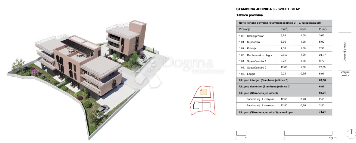 novogradnja solin – moderan stan 2s+db - slika 3