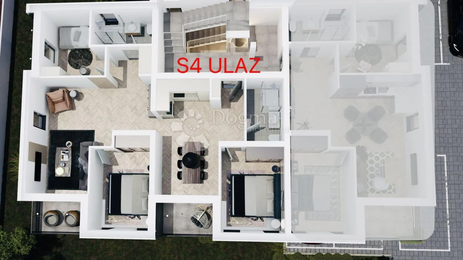 novogradnja 93,10 m² (3s+db), loggia + natkrivena terasa - slika 9