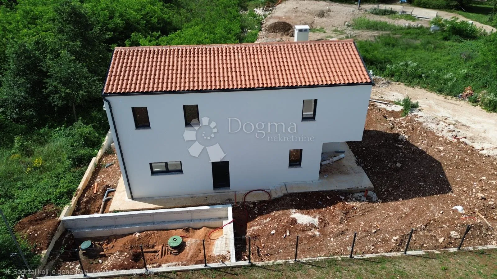 labin,okolica,moderna kuća u izgradnji sa dodatnom građevinskom parcelom - slika 4