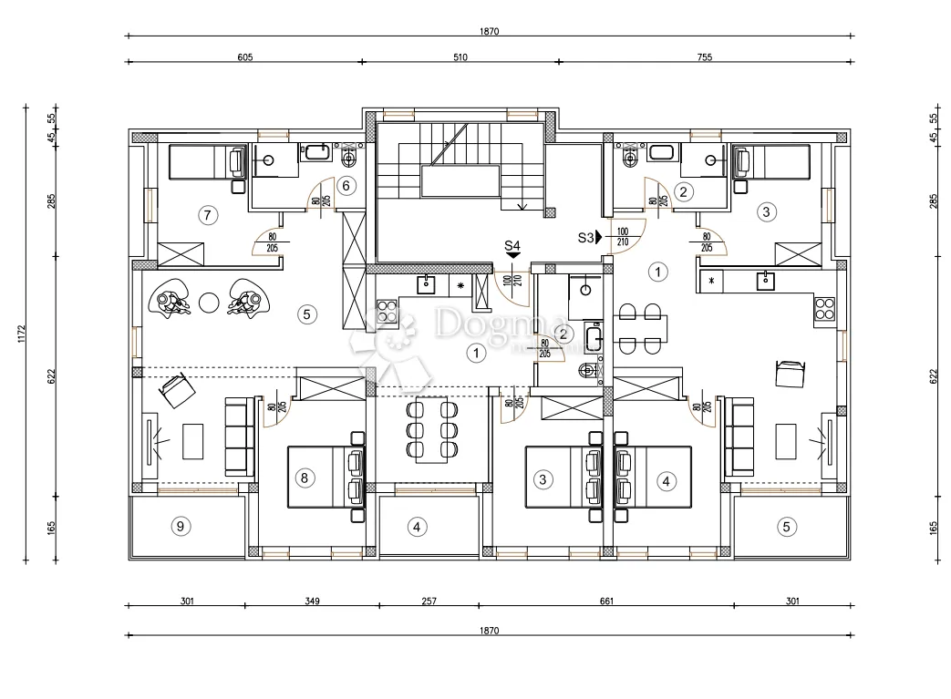 novogradnja 93,10 m² (3s+db), loggia + natkrivena terasa - slika 11