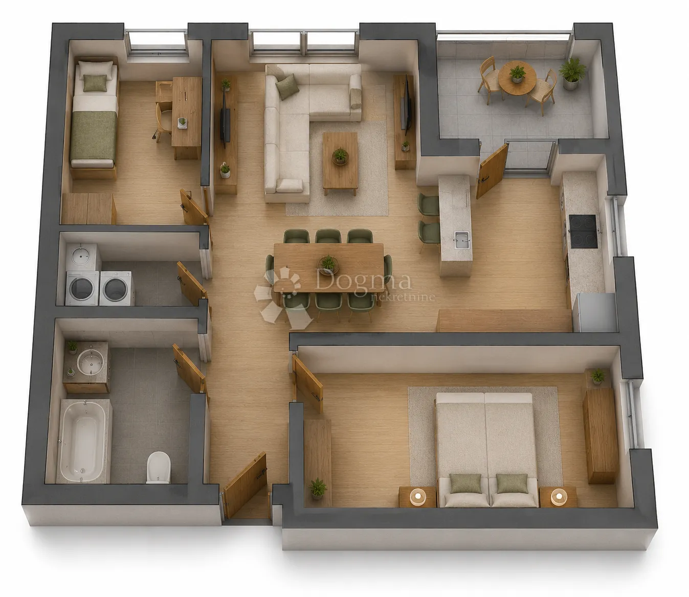 pretprodaja stanova – moderan stan na 2. katu novogradnje, varaždin | 58,75 m² + loggia - slika 7