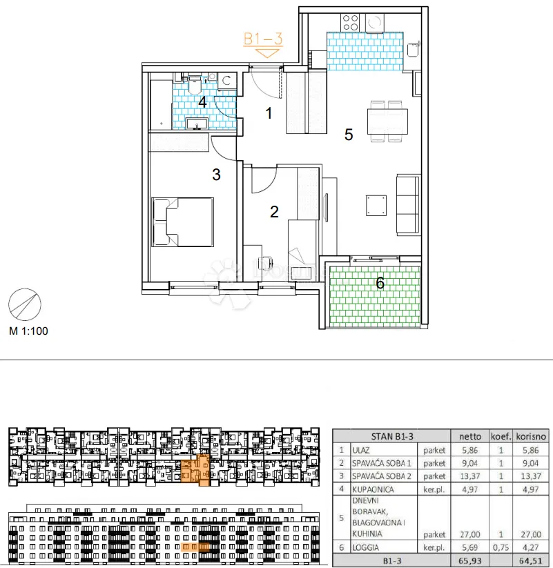 velika gorica, novogradnja, trosoban stan 64.51 m2, 1.kat - slika 13
