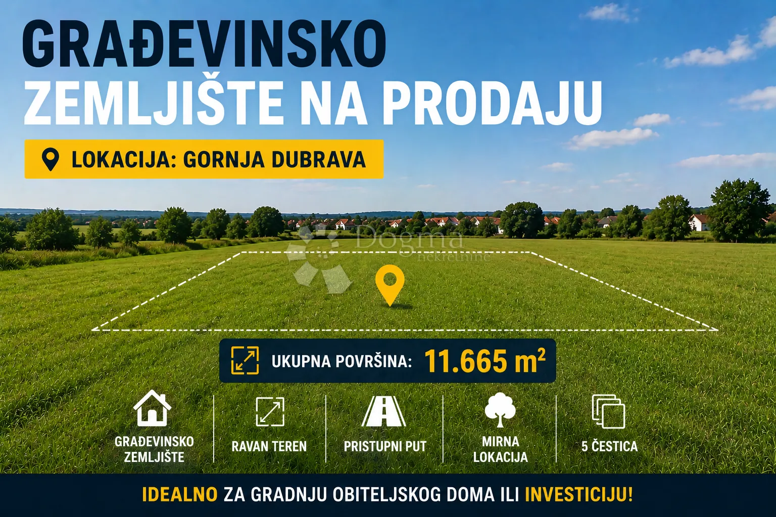 Građevinsko zemljište 11.665 m², Gornja Dubrava - Zagreb