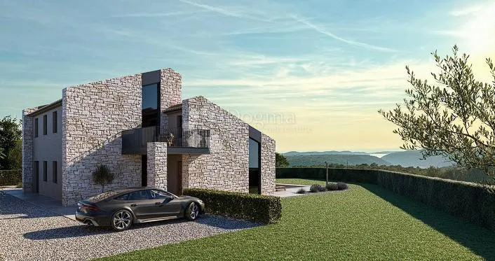 rovinj okolica, luksuzna dizajnerska vila s bazenom - slika 1
