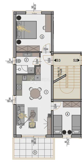 novogradnja pula - 61 m2, 1. kat (z1s3) - slika 2