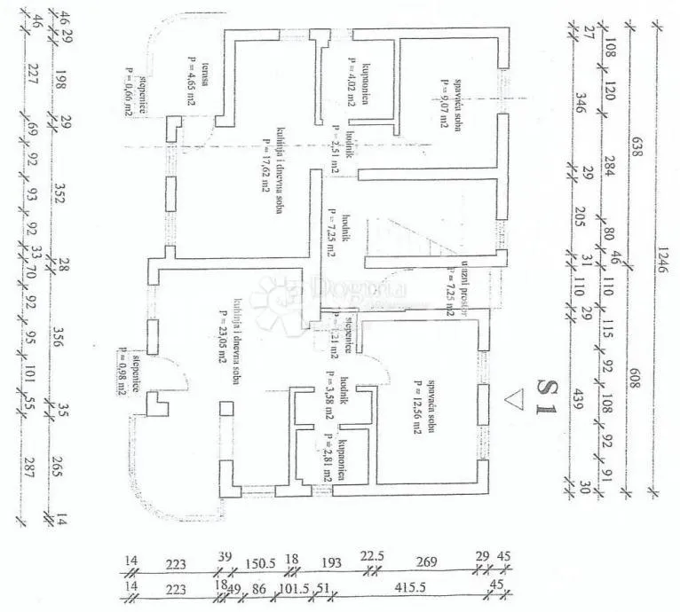petrčane - prostrani dvoetažni stan s vrtom 119,24 m2 - slika 50