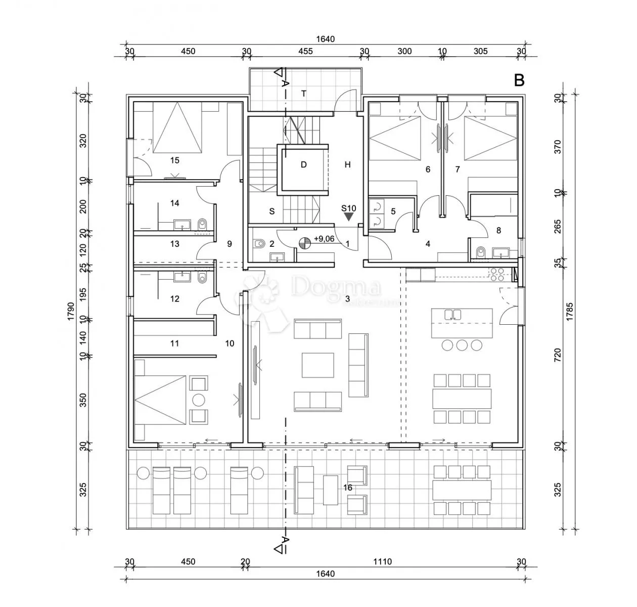 primošten, luksuzan četverosobni penthouse b10, 236,92 m2 - slika 24