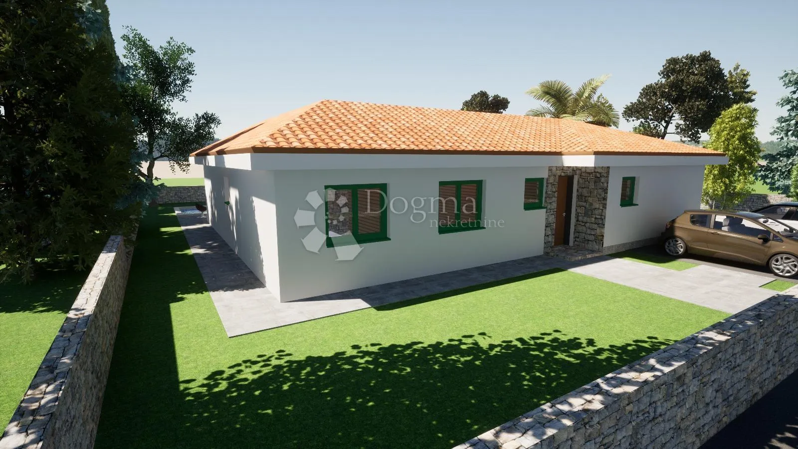 žminj. građevinsko zemljište sa projektom i građevinskom dozvolom - slika 3