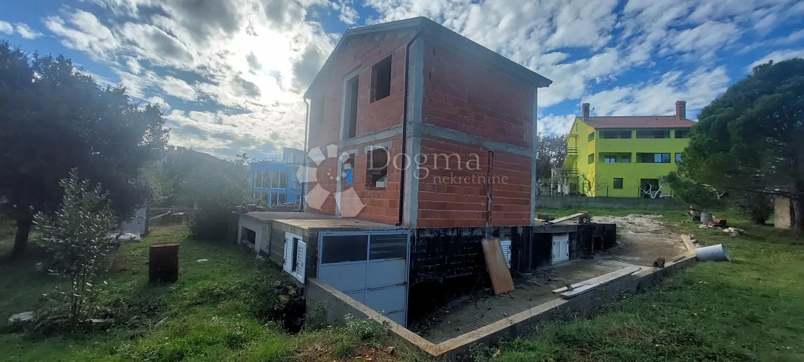 kuća, roh bau, ližnjan, pogled more - slika 13