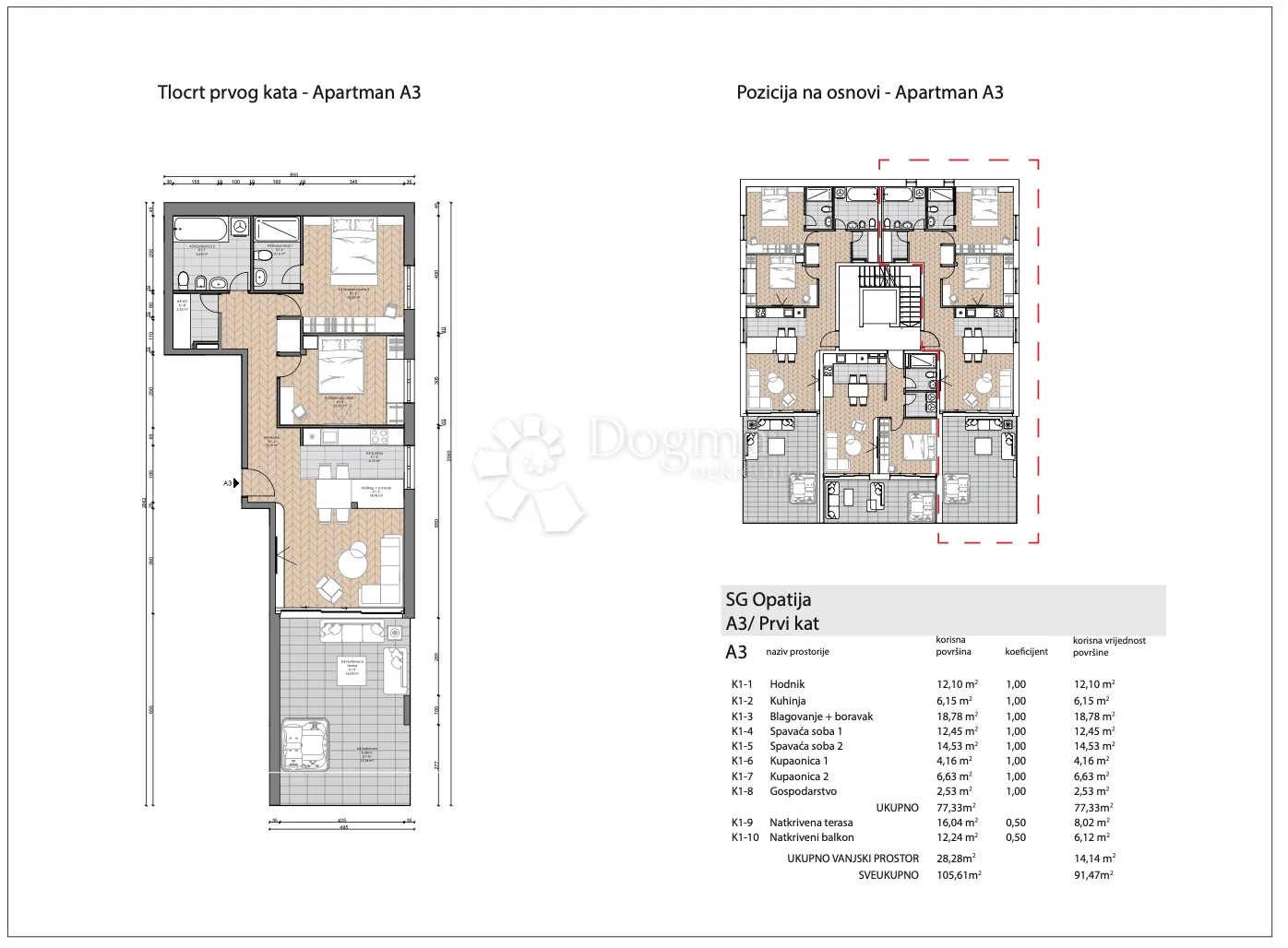 opatija – stan- 1. kat s terasom od 23 m² i pogledom na more - slika 7