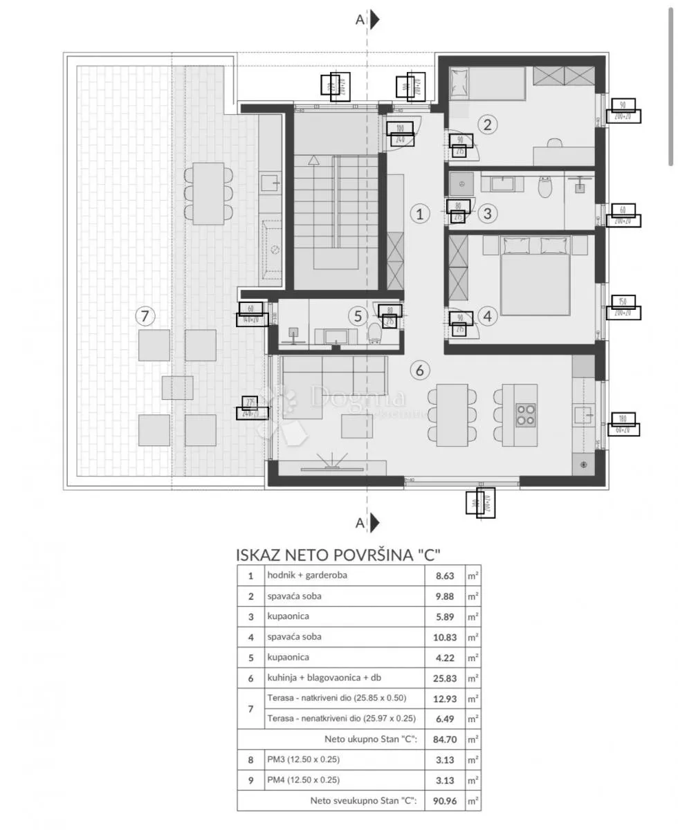 stan s prostranom terasom (s3) - slika 2