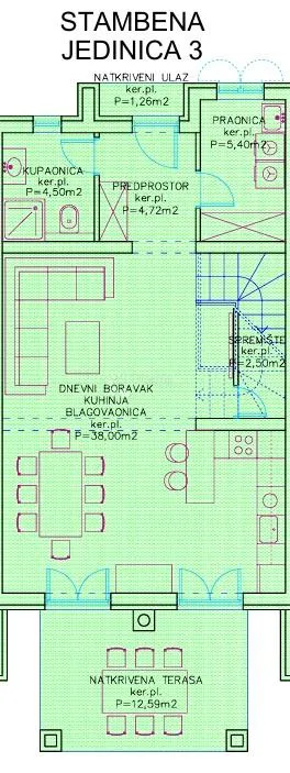 okolica barbana, kuća u nizu s bazenom 10 km do mora - slika 6