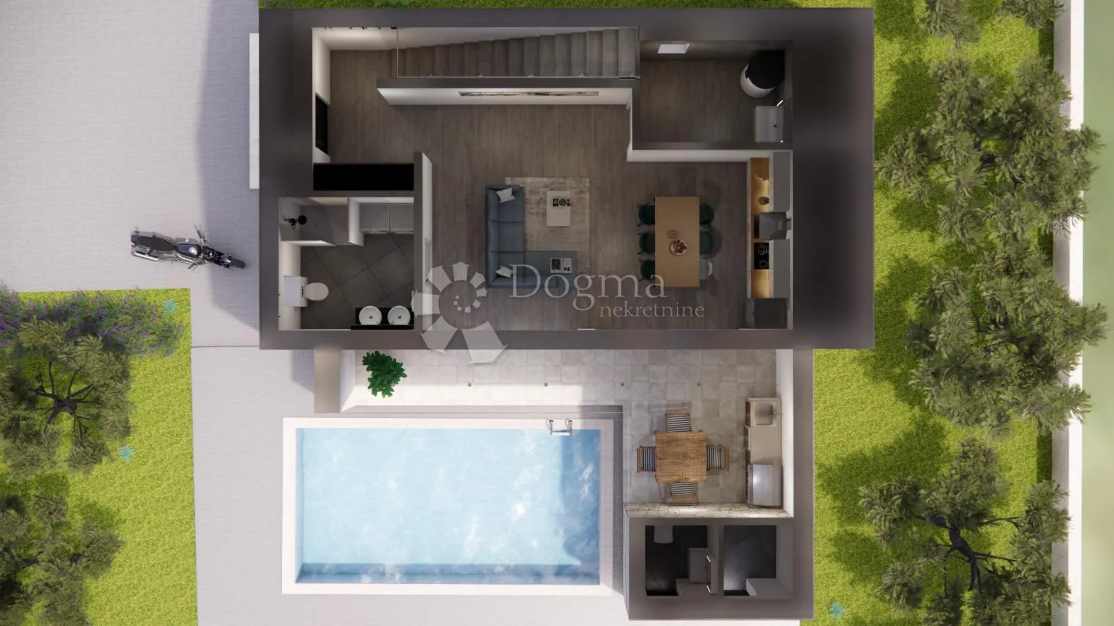 rtina sunset – projekt 6 vila s bazenom, pogled na more - slika 22