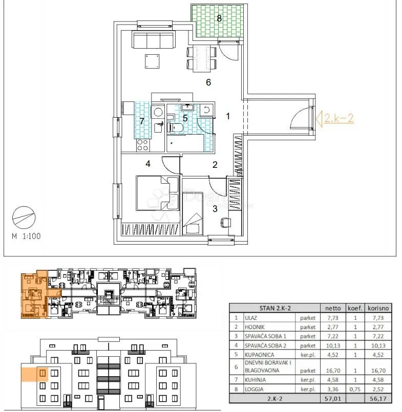 velika gorica, novogradnja, trosoban stan 56 m2, 2.kat - slika 9