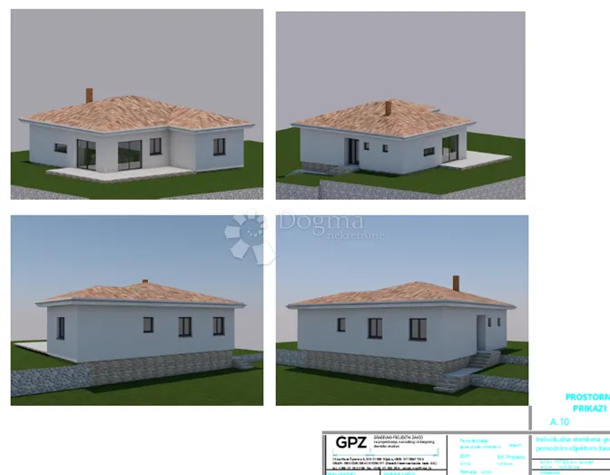 dobreć - zemljište s projektom i građevinskom dozvolom - slika 4