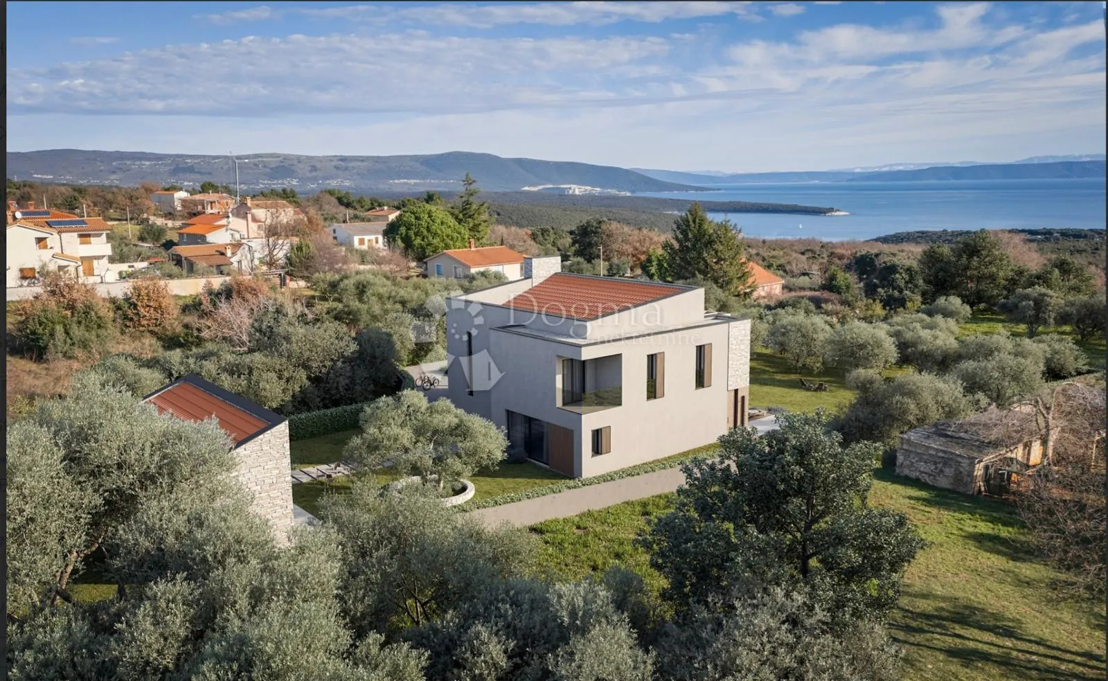 istra, išići – građevinsko zemljište s projektom vile i pogledom na more - slika 5